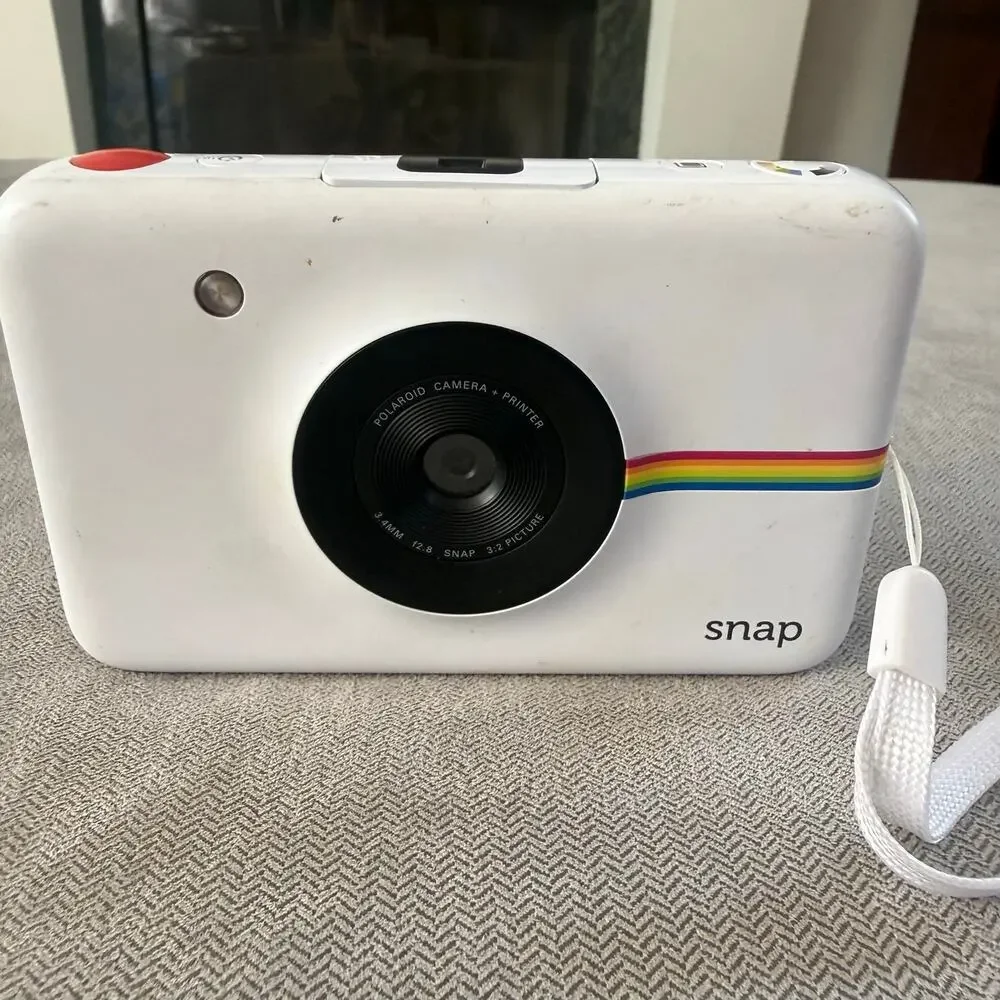 Polaroid Snap POLSP01W Instant Digital Camera Printer White ZINK Tested Power